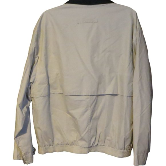 London Fog Men's Lightweight Jacket Ivory With Navy Blue Color Size Large Reg - Picture 5 of 10